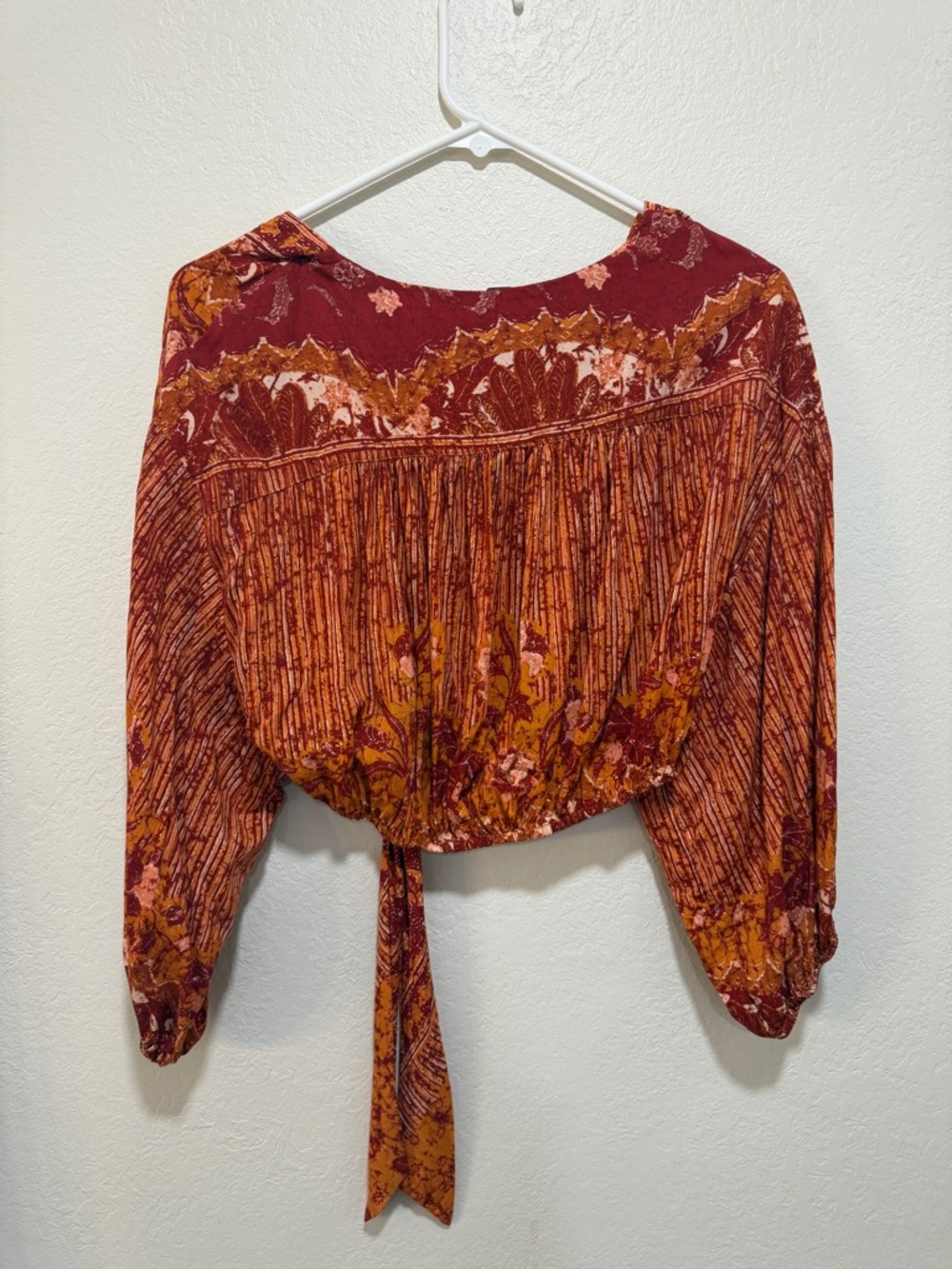 Free People Rust & Mustard Floral Tiered Maxi Skirt Set - Picture 5 of 7